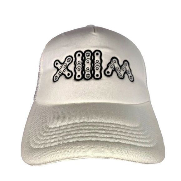 XIIIM Bike Cycling Truckers Sample Hat White / Black Adjustable OS - Picture 1 of 8